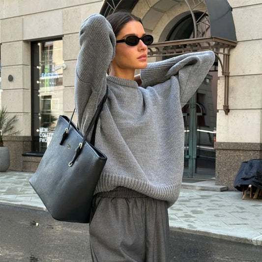 Loose O-neck Casual Streetwear Sweater