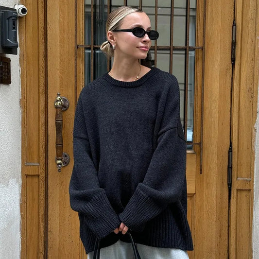 Loose O-neck Casual Streetwear Sweater