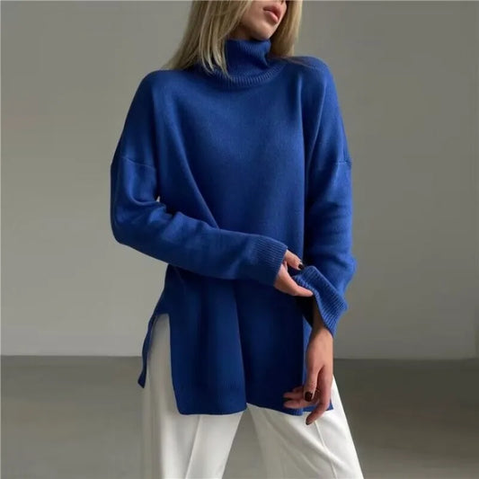 Turtleneck Casual Long-Sleeved Knitted Sweater