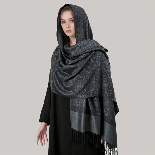 Tassel Blanket Design Pashmina Scarf