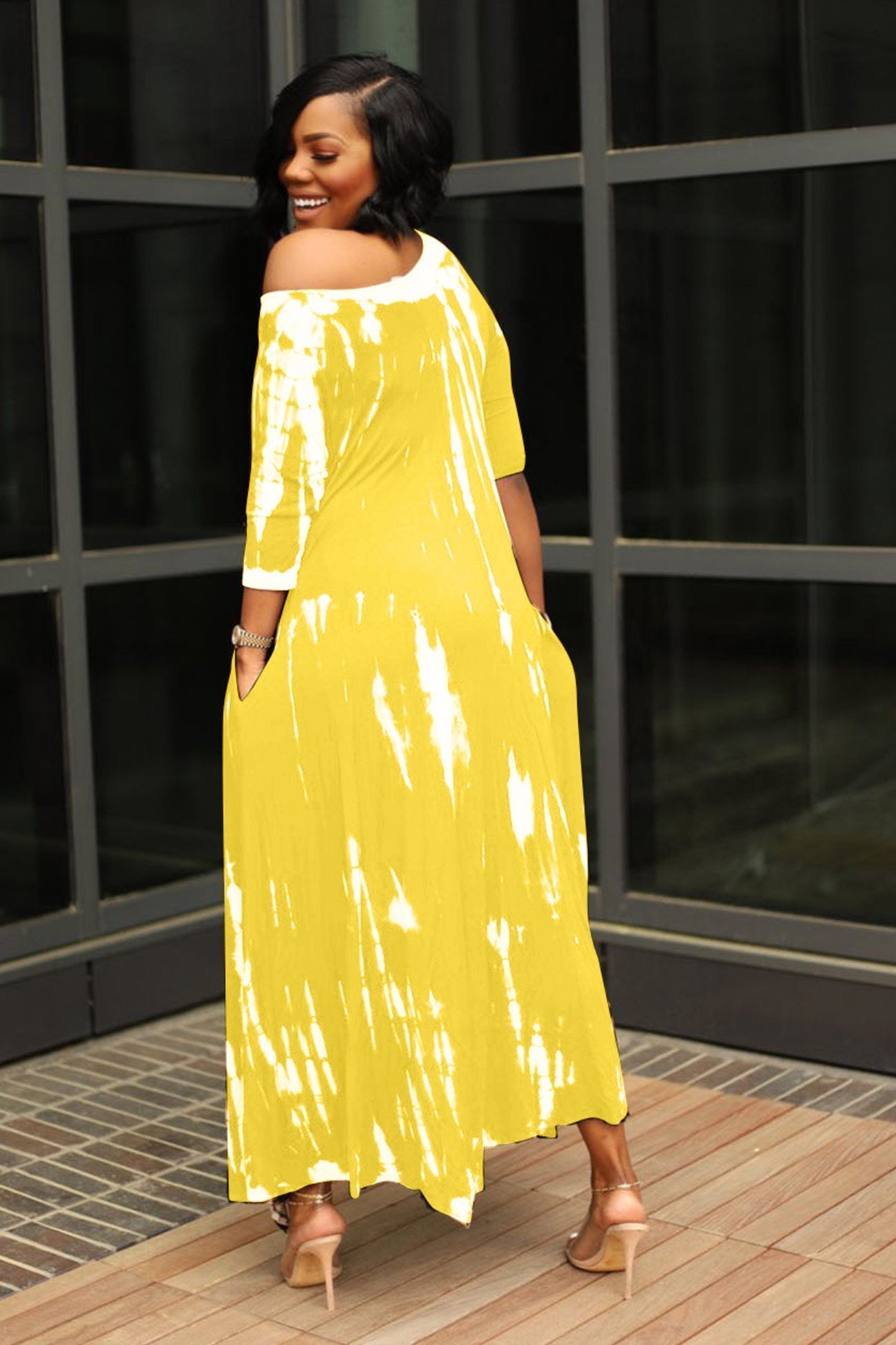 Tie-dyed Drop Shoulder Dress