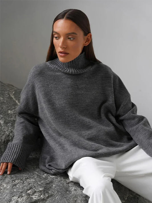 Casual Solid Color Long Sleeve Sweater