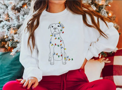 Voguish Cute Dog Fashion Pitbull All-match Holiday Girl Christmas Hoodie