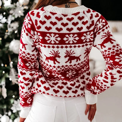 Winter Christmas Knitting Soft Warm Knitwear Full Sleeve Casual Christmas Sweater