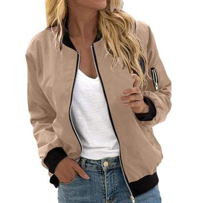 Plus Size Square Thin Pocket Blouse Baseball Top Warm Chic Stylish Elegant Fashionable Versatile Jacket