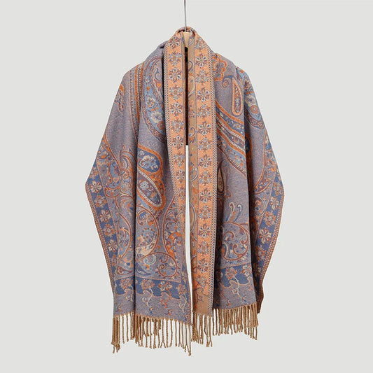 Paisley Print Cashmere Winter Scarf