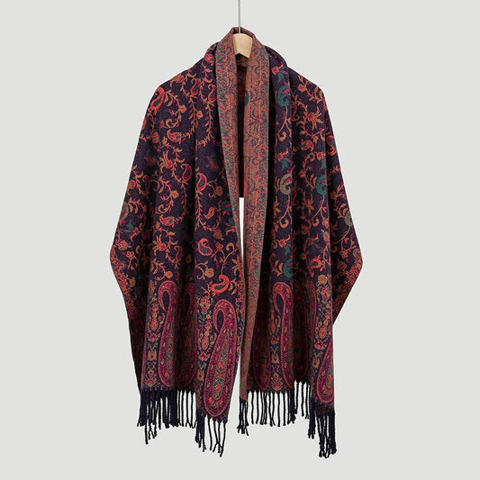 Paisley Print Cashmere Winter Scarf