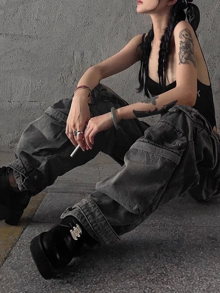 Baggy Y2K Goth Cyber Halloween Pants