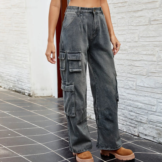 High Waist Cowboy Trousers Pants