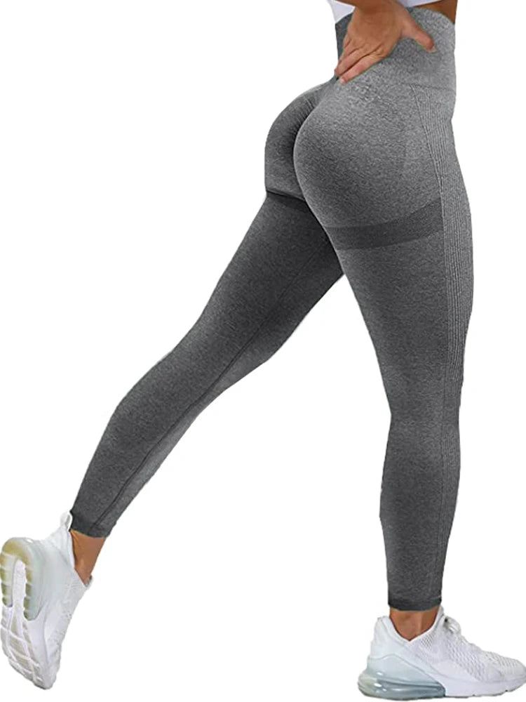 Seamless High Waist Push Up Sexy Gym Black Sports Leggings