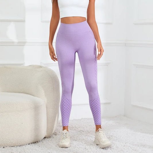 Striped High Waist Hip Lifting Knitting Legging