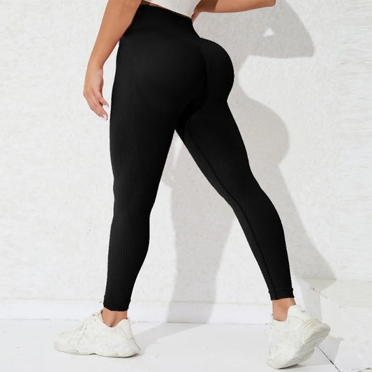 High Waist Seamless Butt Lift Knitting Gym Running Legging