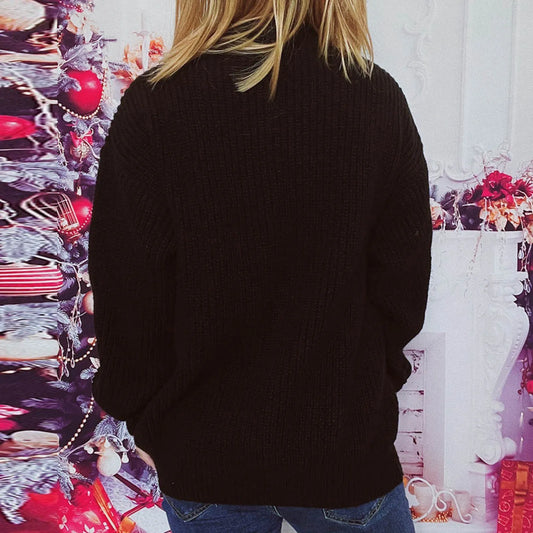 Christmas Handmade Decoration Tree Closet Staples Work Pullover Sweater Sweaters-L