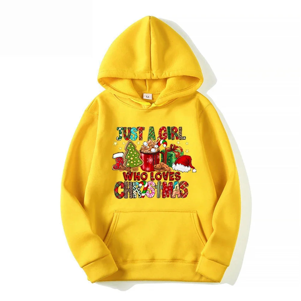 Just A Girl Who Loves Christmas Holiday Autumn Winter Lover Gift Christmas Hoodie