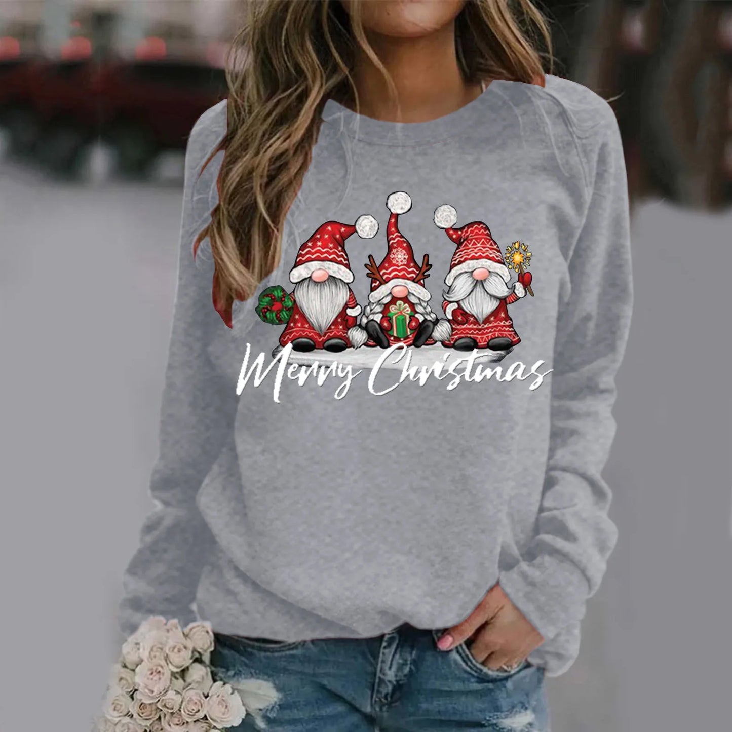 Merry Christmas All Season Fashion New Design Long Sleeve Christmas Hoodie