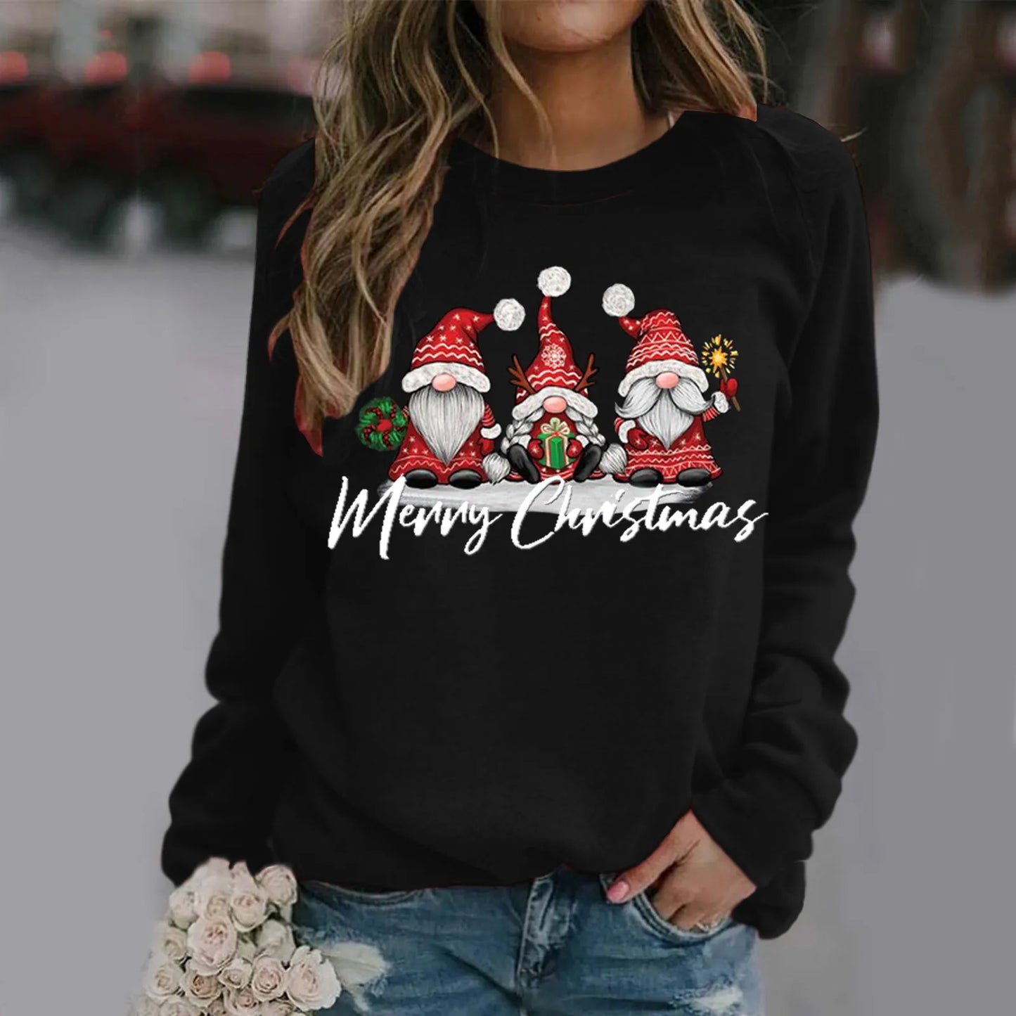 Merry Christmas All Season Fashion New Design Long Sleeve Christmas Hoodie