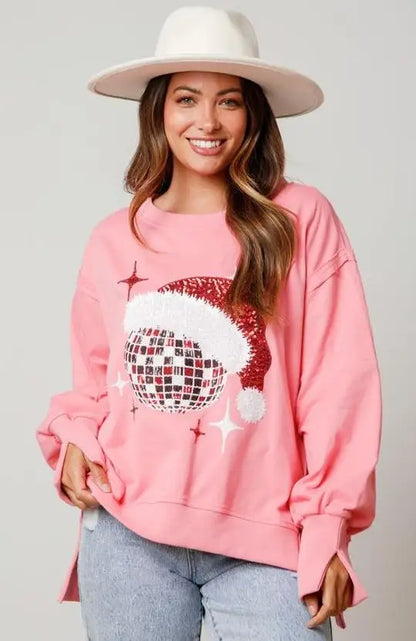 Cute Ugly Sequin Graphic Nutcracker Holiday Christmas Hoodie