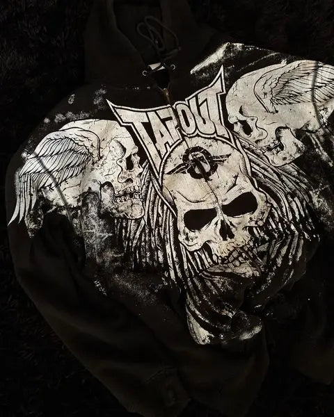 Skull Retro Zipper Hoodie