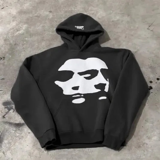 Two-Face Graphic Oversized Hoodie