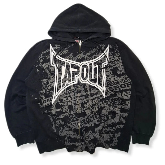 Letter Graphic Zipper Hoodie