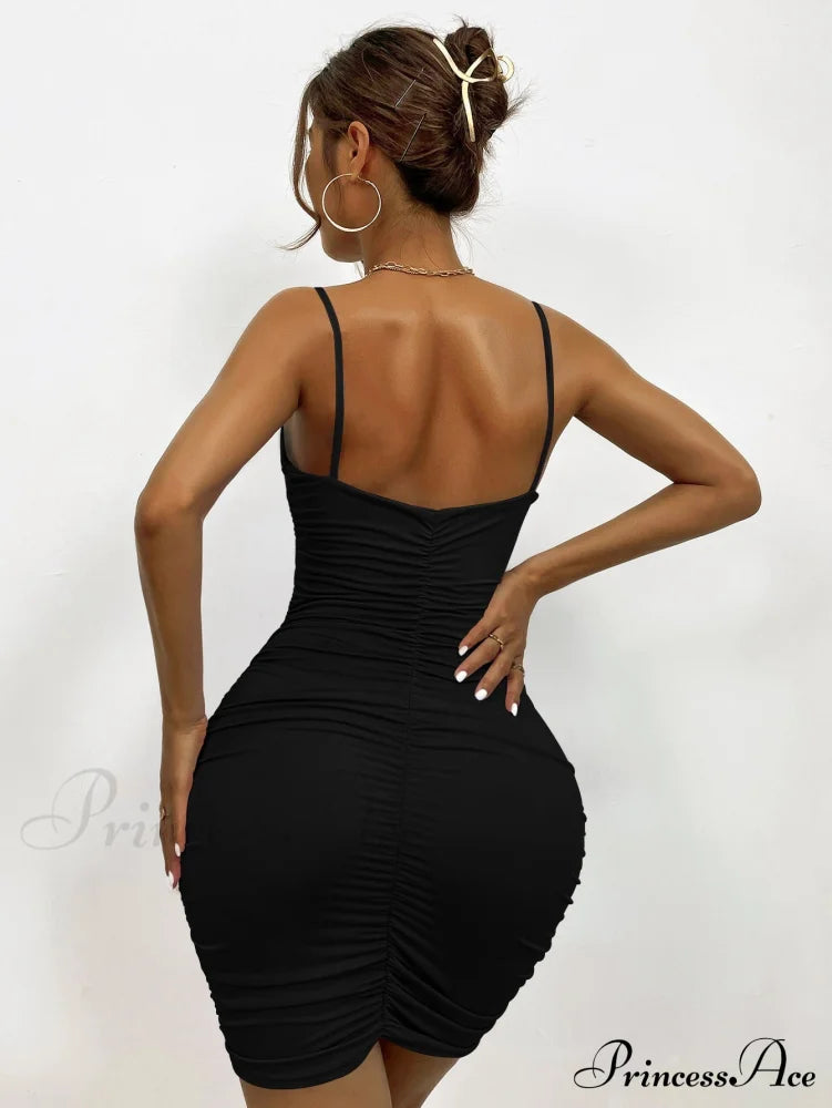A Stylish Choice Charming Ruched Mini Dress Club Dresses