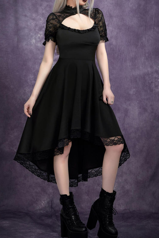 Backless Lace Gothic Dress