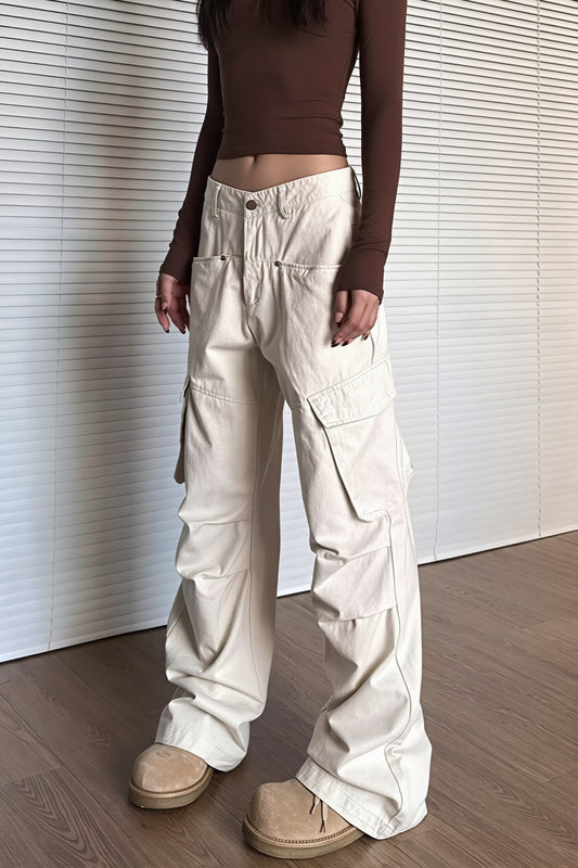 Multi Pocket Cargo Parachute Pants