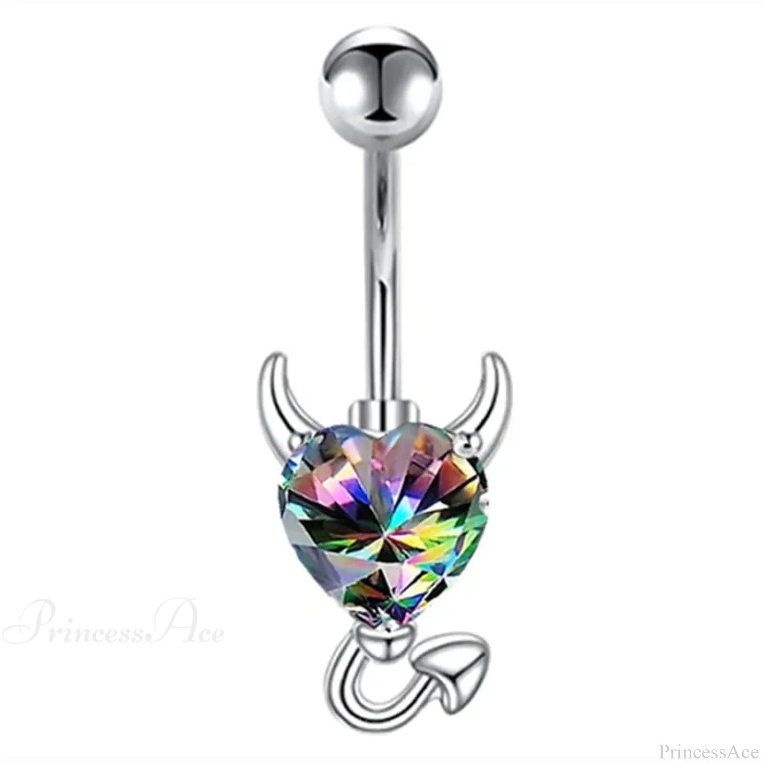 AB Butterfly Lunar Pink Gothic Belly Ring Style11 Multi