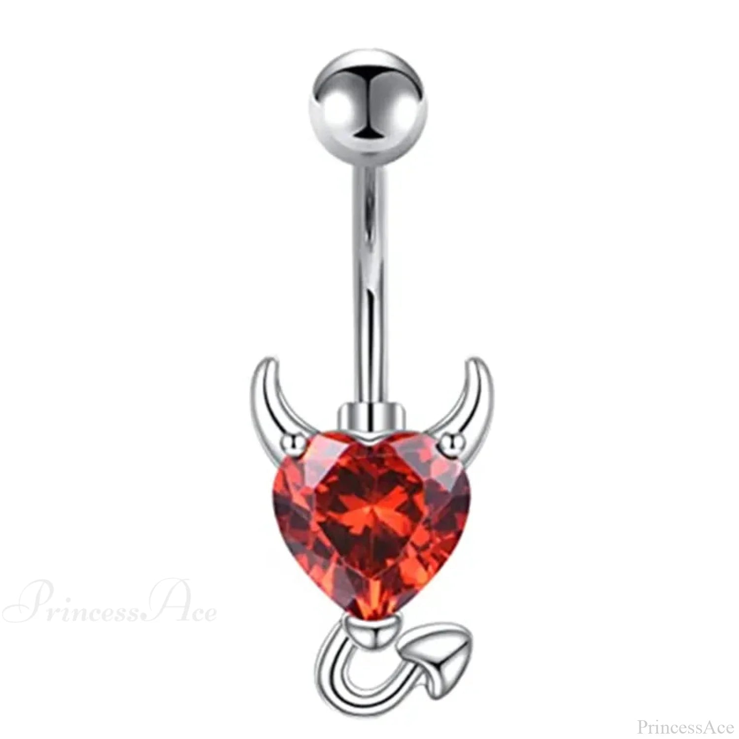 AB Butterfly Lunar Pink Gothic Belly Ring Style11 Red