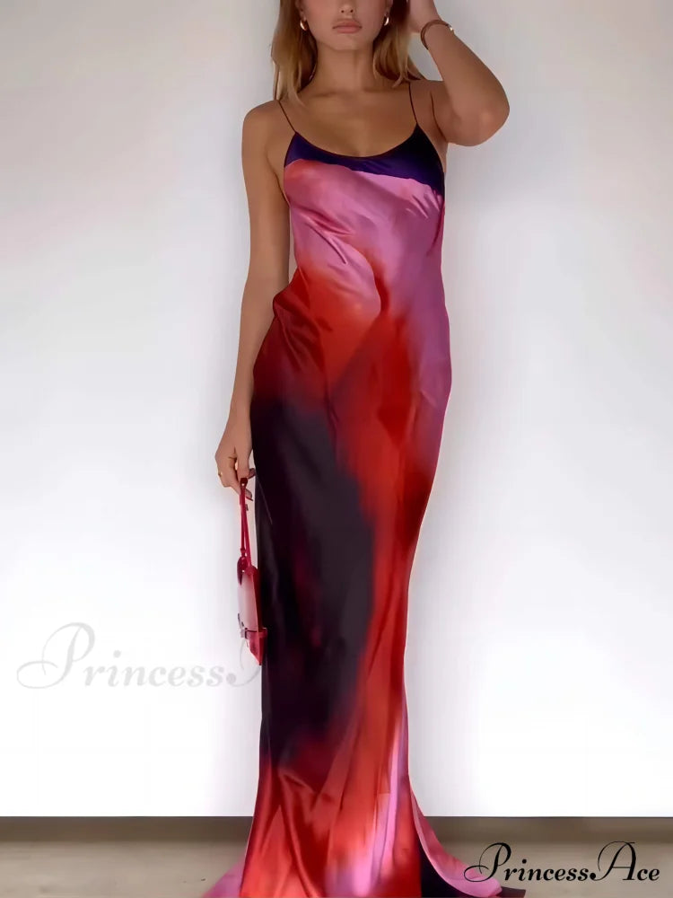 Abstract Floral Stylish Halter Maxi Dress Black / S Dresses