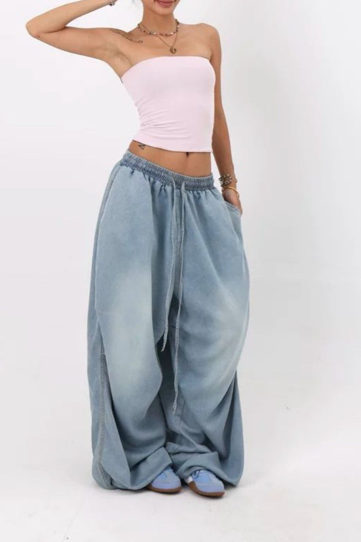 Loose Fit Wide Leg Street Jeans