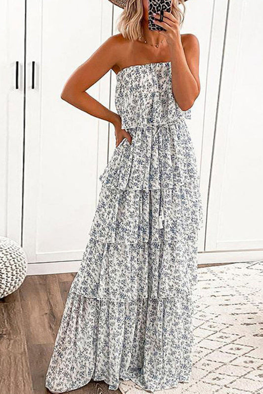 Sexy Renesmae Pocketed Trendy Halter Maxi Dress