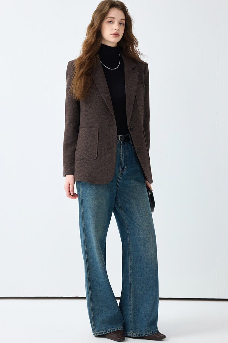 Maillard Brown Wool Blazer