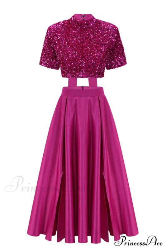 Aisha Sequin Bow Lace Up Set | Dress In Beauty