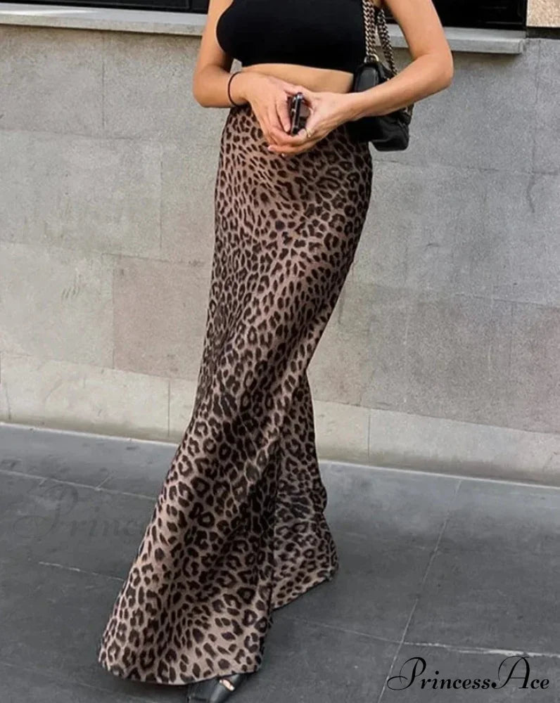 Amberi Elegant Long Skirt Print / S