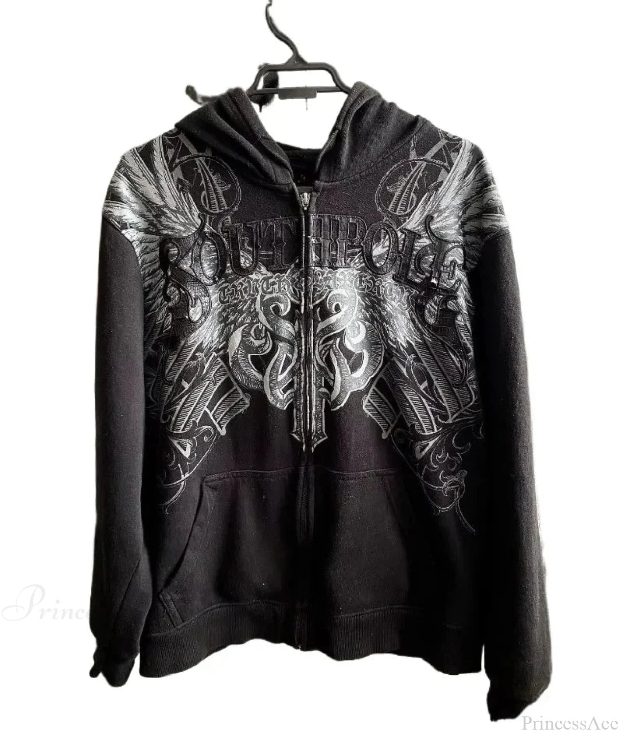 American Gothic Zipper Hoodie black7 / S