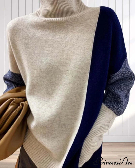 And Sweater Elegant With Contrast Romantic Colors Sweaters-L