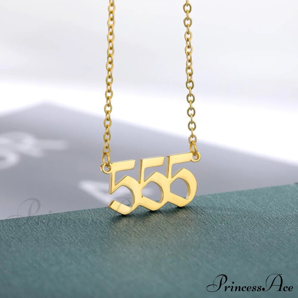 Angel Number Necklaces 555 / Gold Color