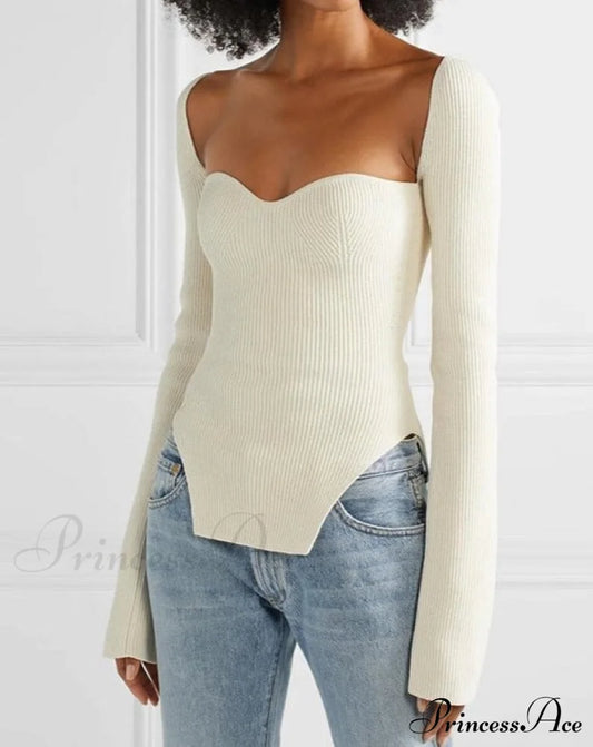 Angela Knitted Top S / Ivory Tops & Blouses