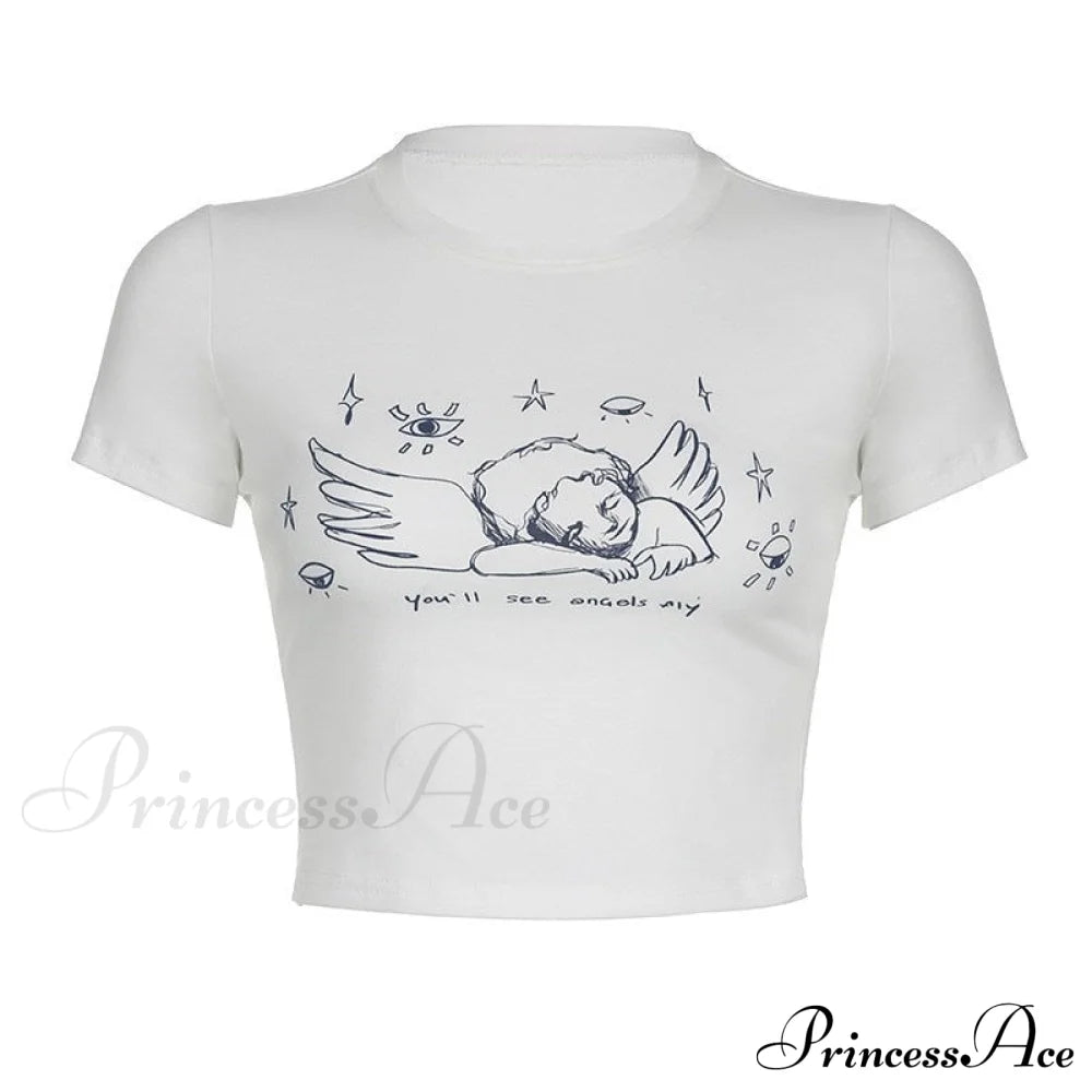 Angles Graphic White Tee - Free From Label