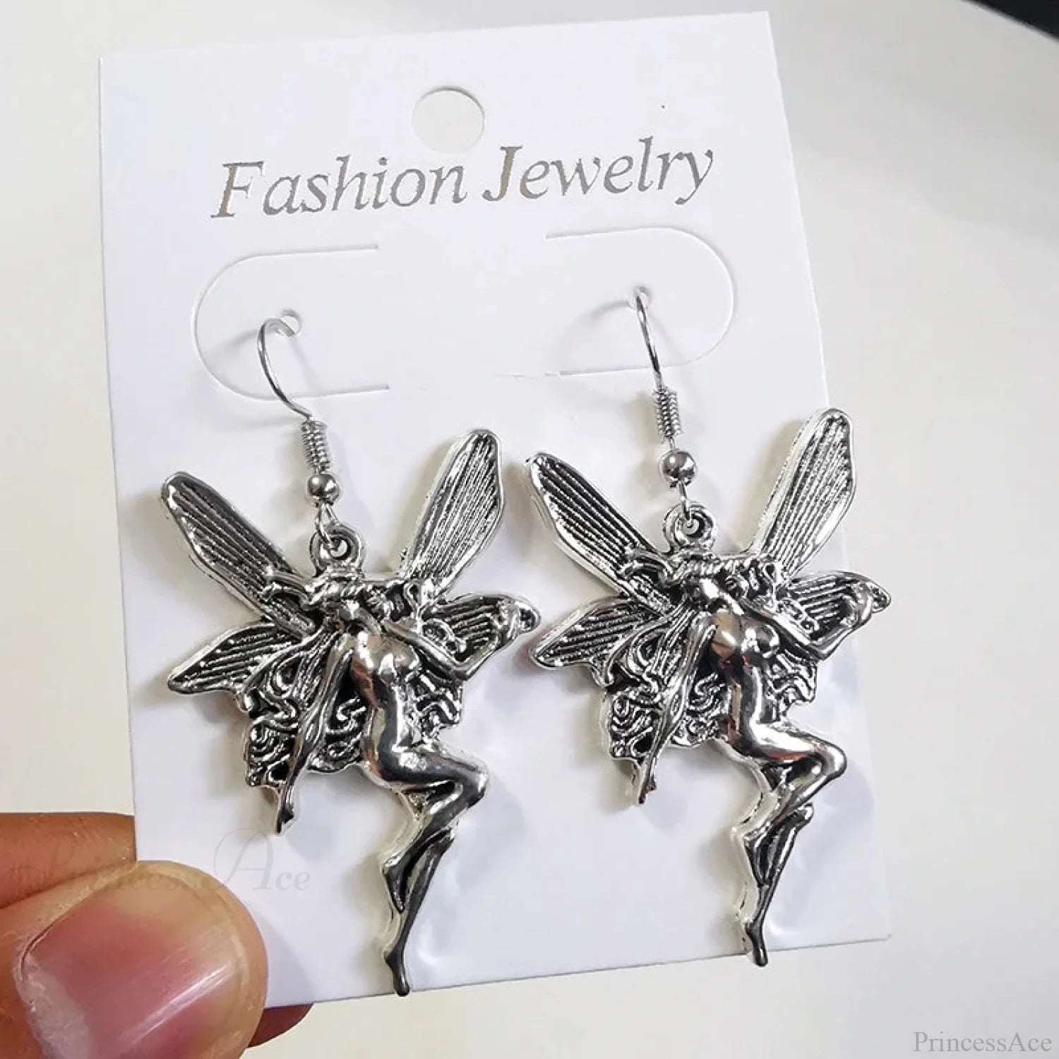 Antique Fairy Wings Grunge Dangling Earring