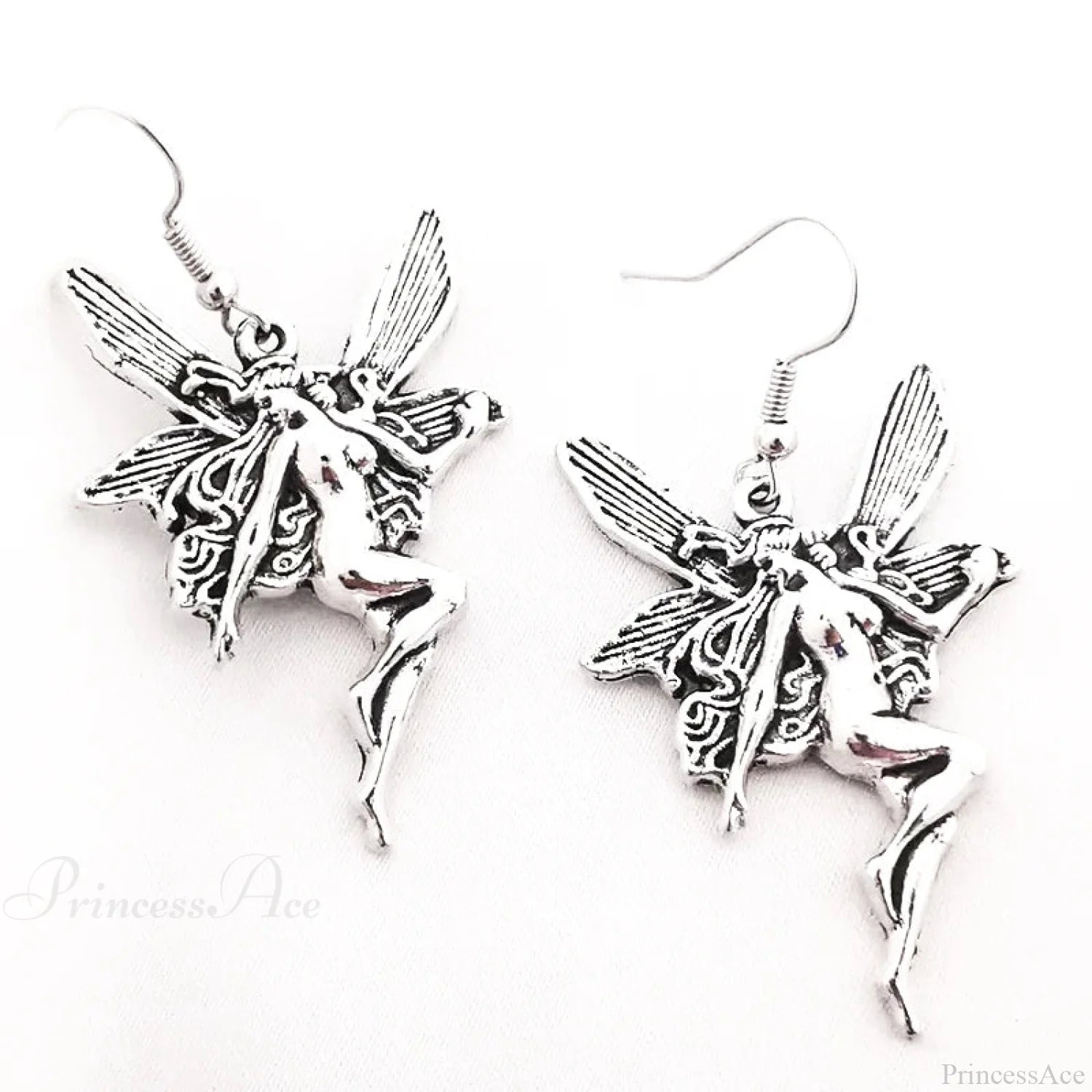 Antique Fairy Wings Grunge Dangling Earring