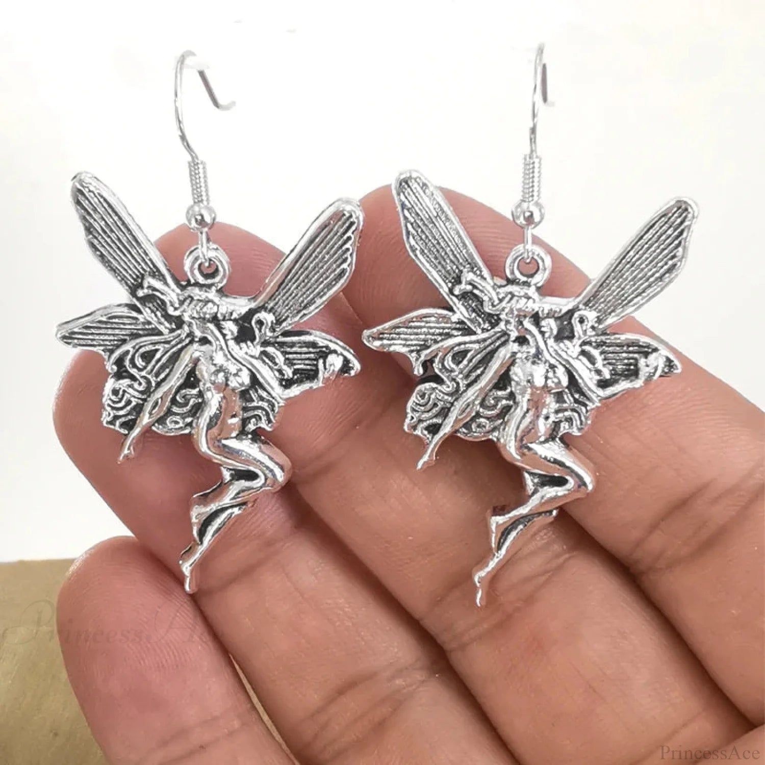 Antique Fairy Wings Grunge Dangling Earring
