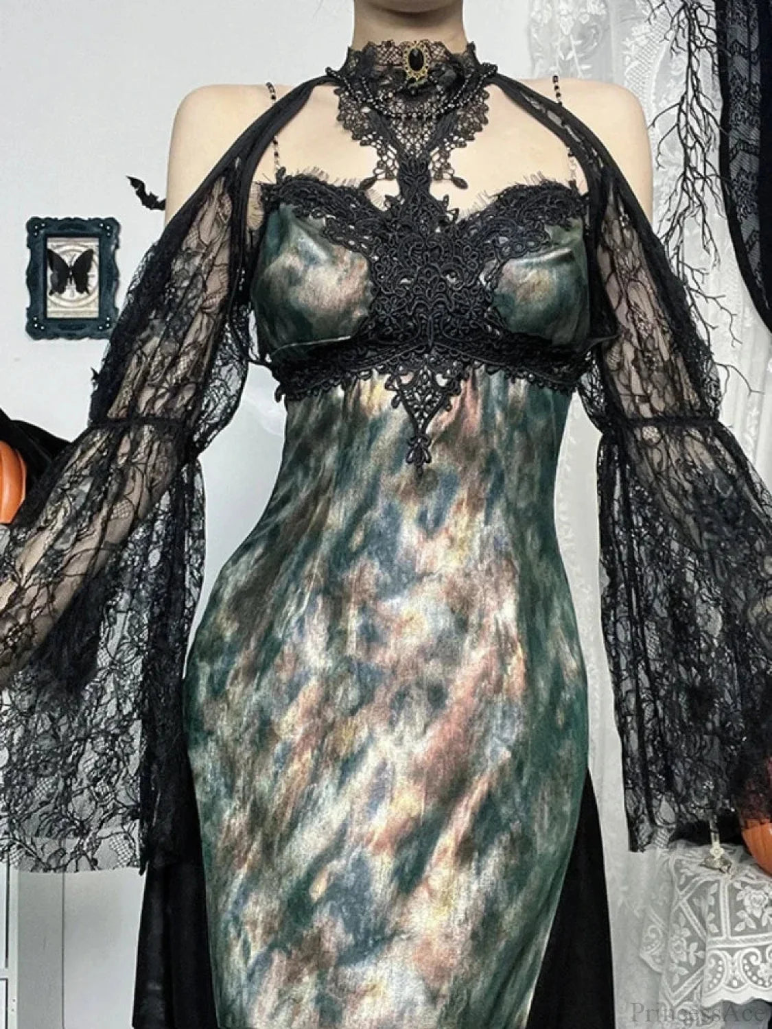 Antique Gothic Lace Smock Blouse