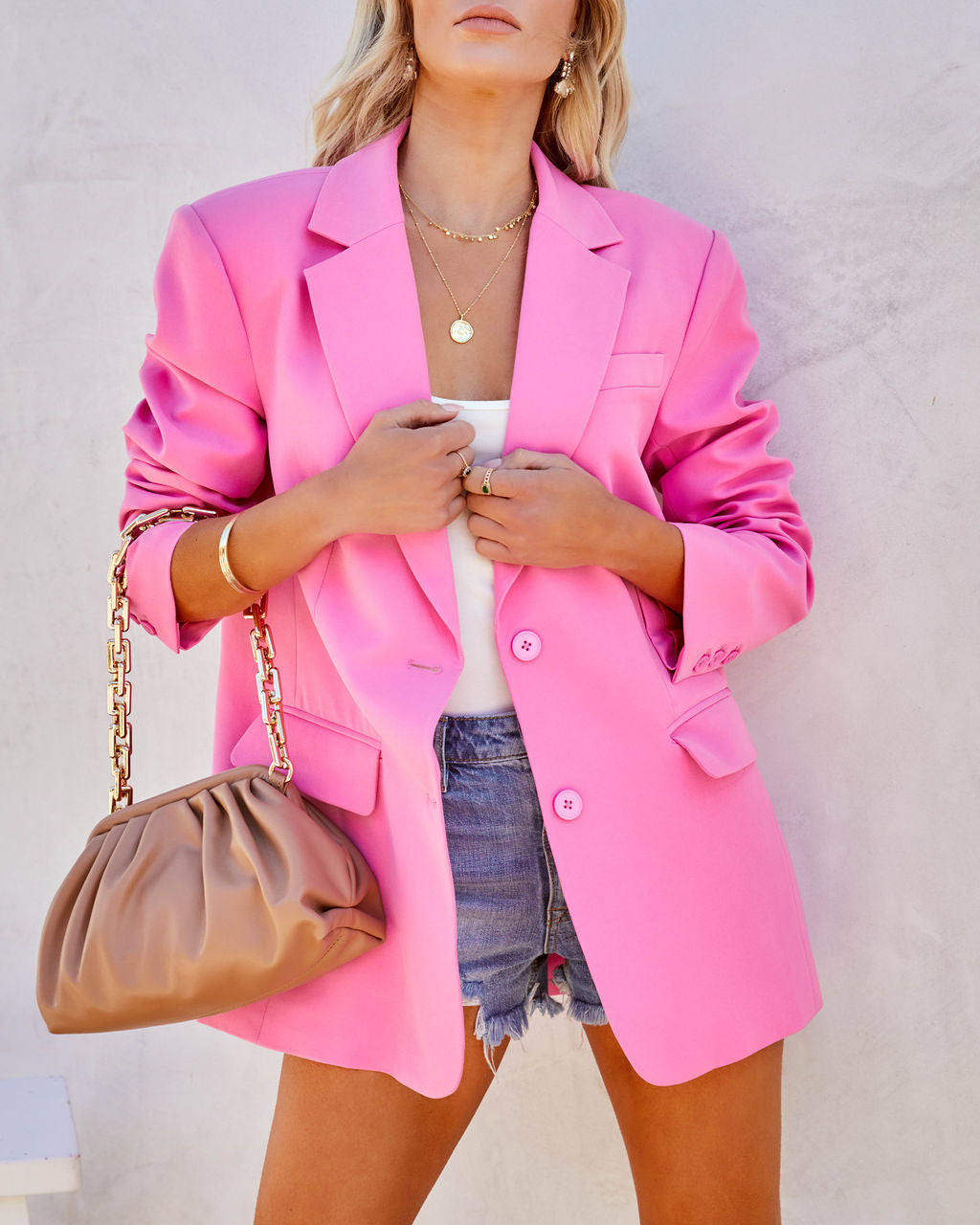 PREORDER - Aria Blazer with Pockets - Pink