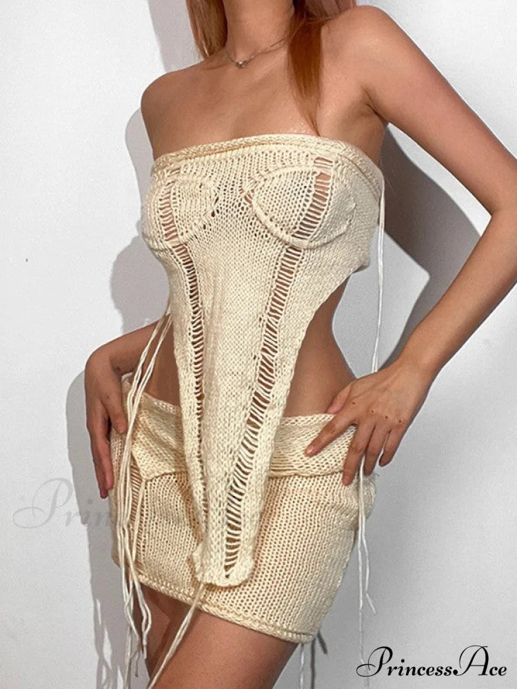 Asymmetric Buttoned Long Trendy Sleeve Crop Top Two-Piece Outfits