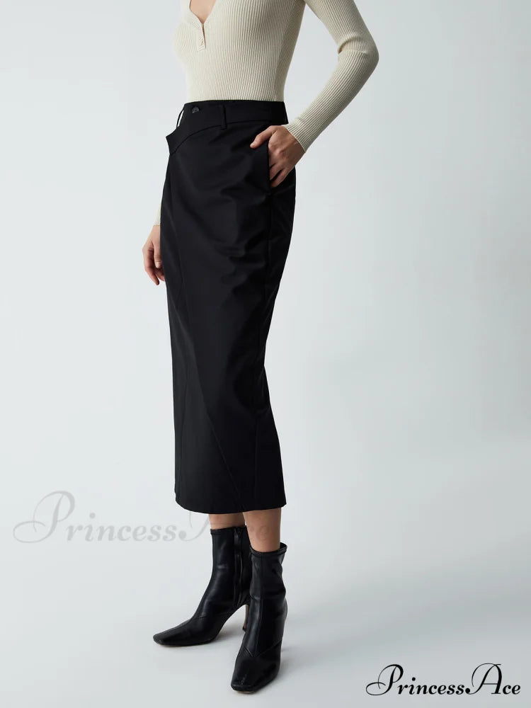 Asymmetric Layer Graceful Maxi Skirt Skirts