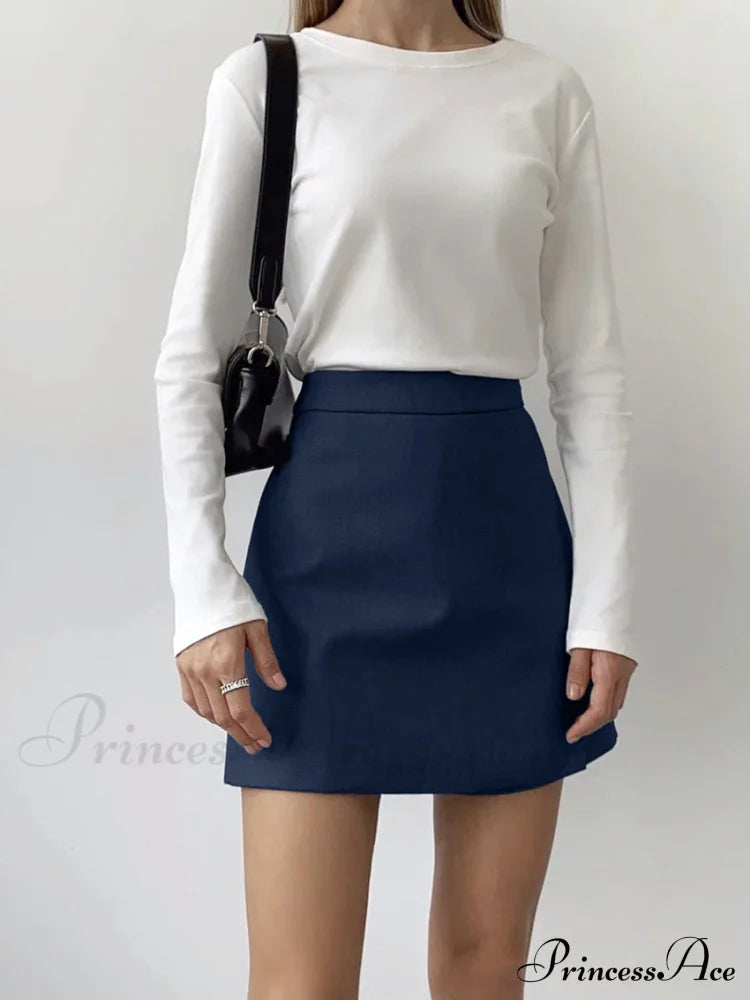 Asymmetric Layered Graceful Split Mini Skirt Skirts