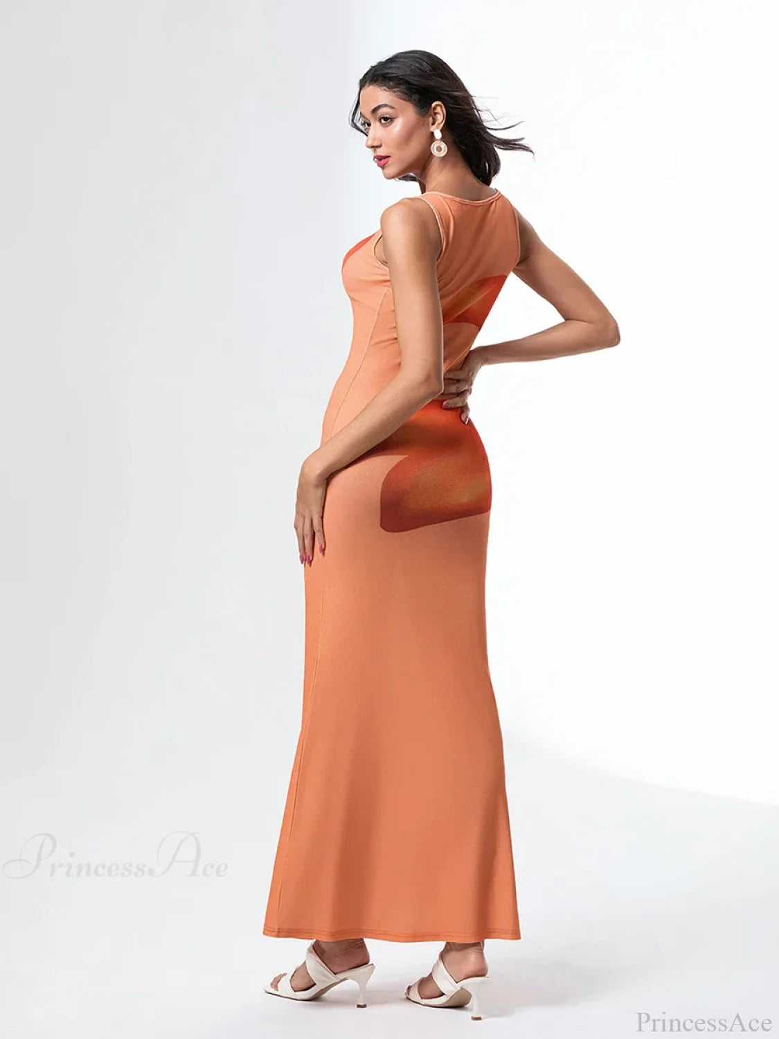 Asymmetric Neck Tank Sleeveless Wrap Bodycon Floral Vacation Dress floraldress-250126