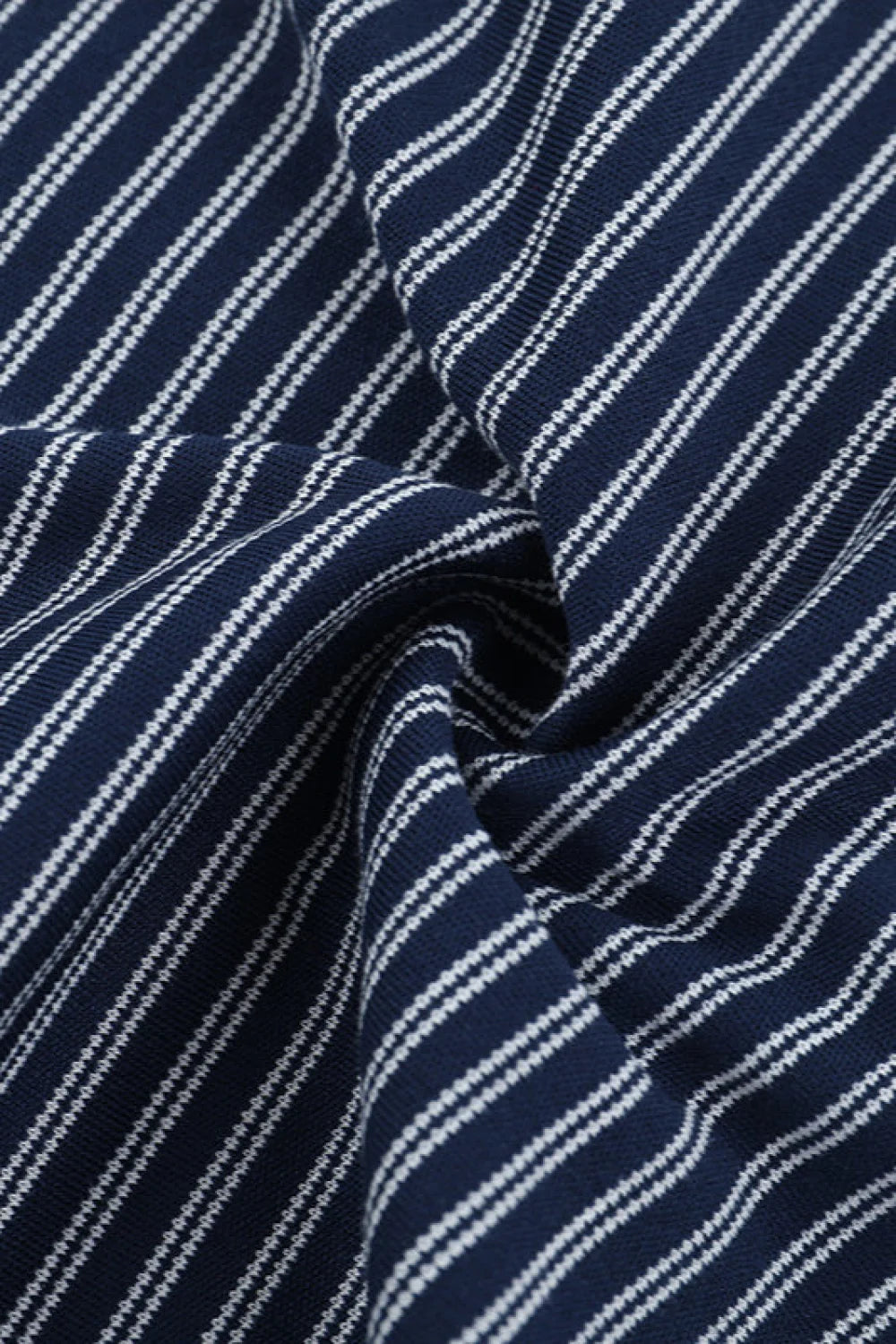 Asymmetrical Shoulder Striped Long Sleeve Tee